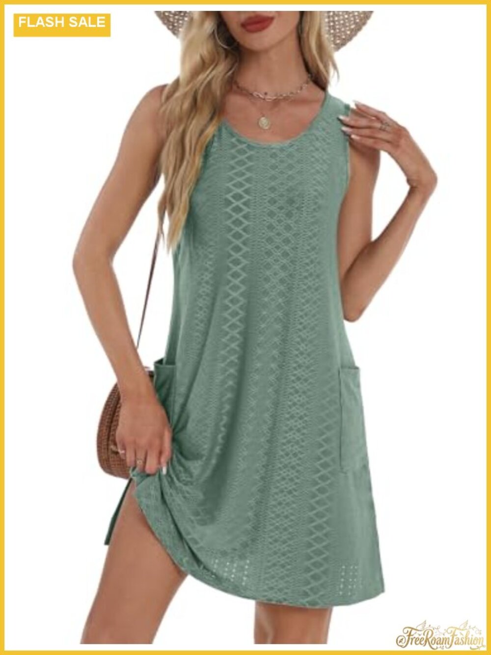 Sleeveless Sundress with Pockets Swing Tunic Casual